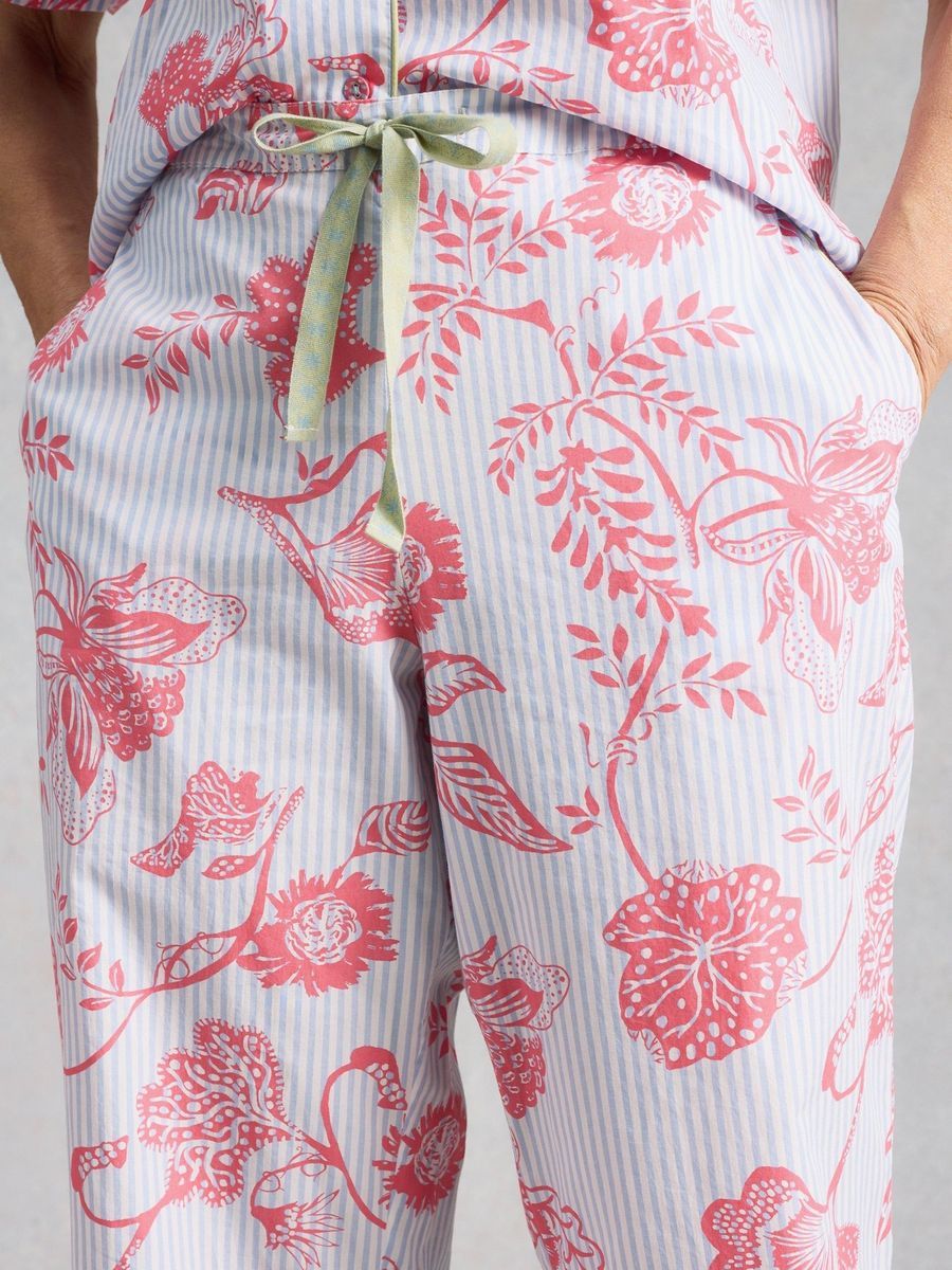 Leichte Pyjamahose mit Blumenmuster