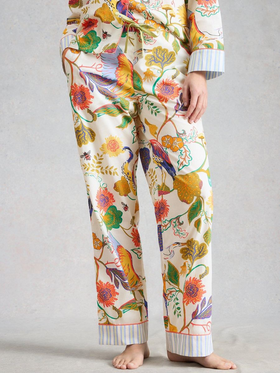 Leichte Pyjamahose mit Blumenmuster