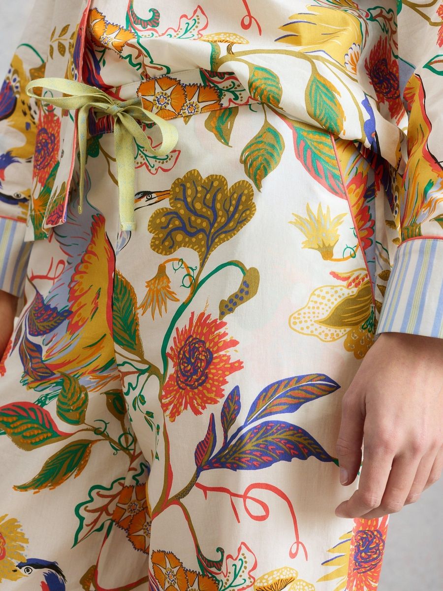 Leichte Pyjamahose mit Blumenmuster