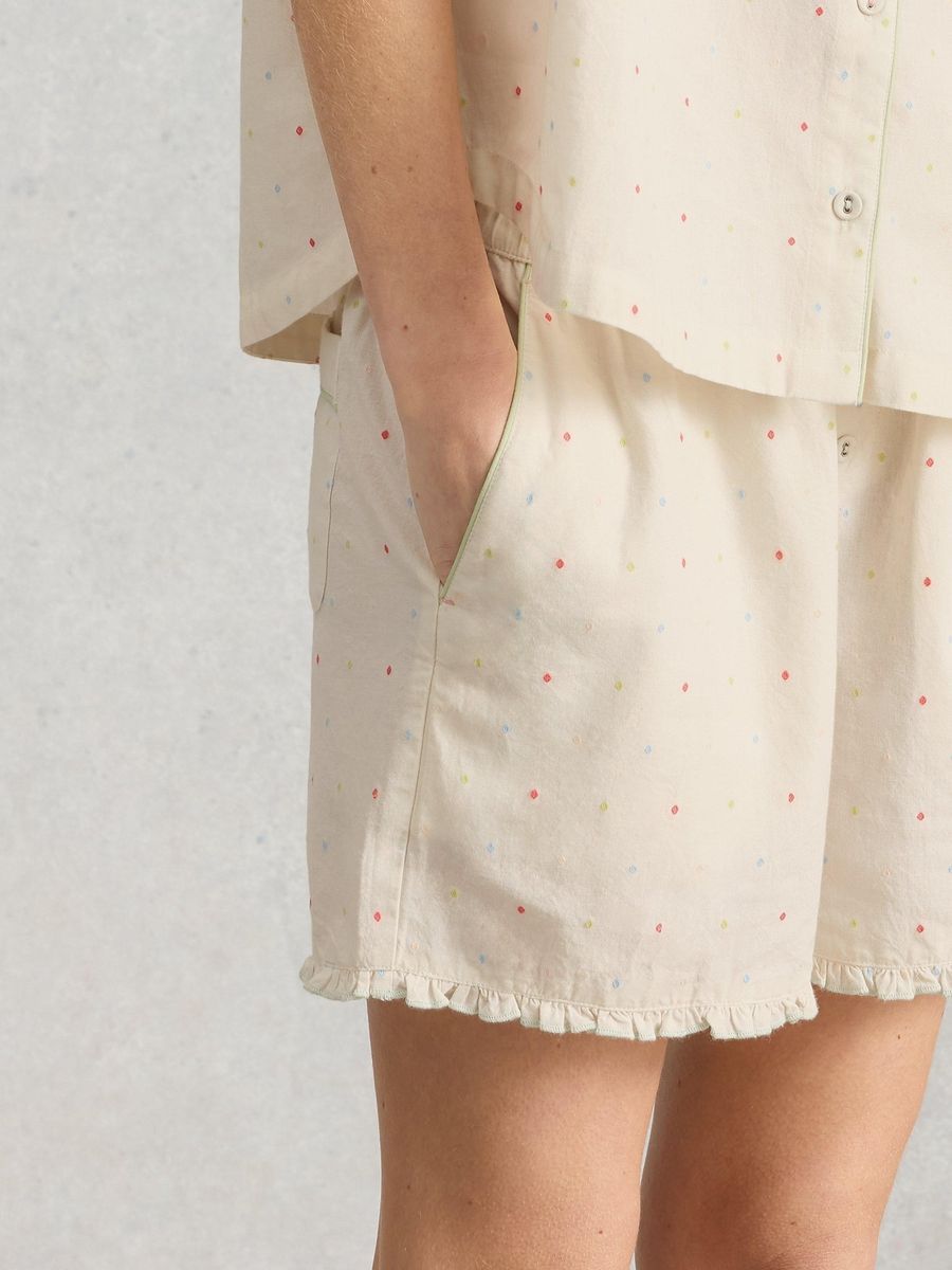 Gepunktete Pyjamashorts aus Bio-Baumwolle