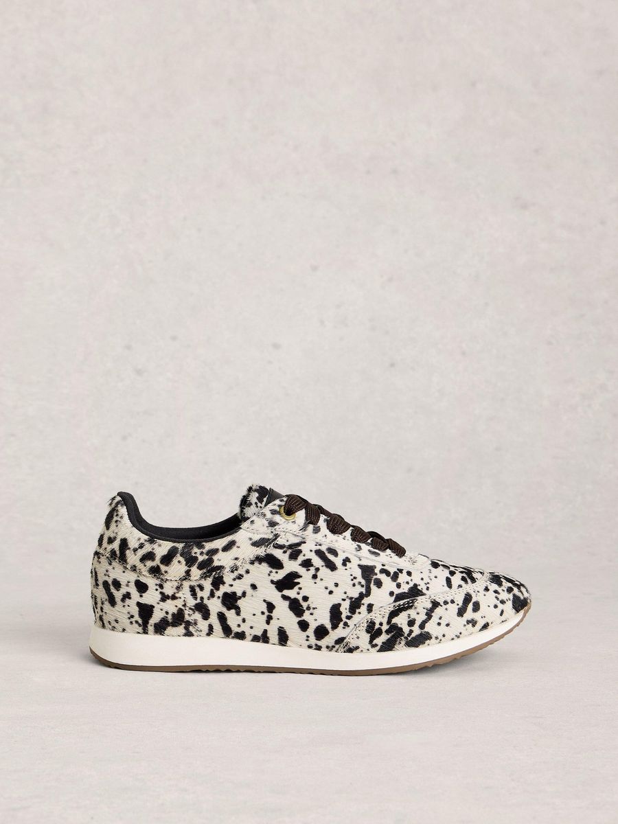 Bedruckter Ponyfell-Sneaker
