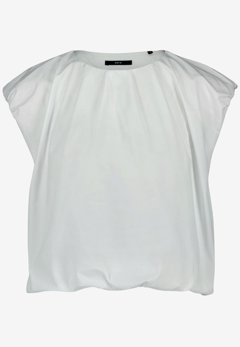 Minimalistische Kurzbluse mit Raffungen