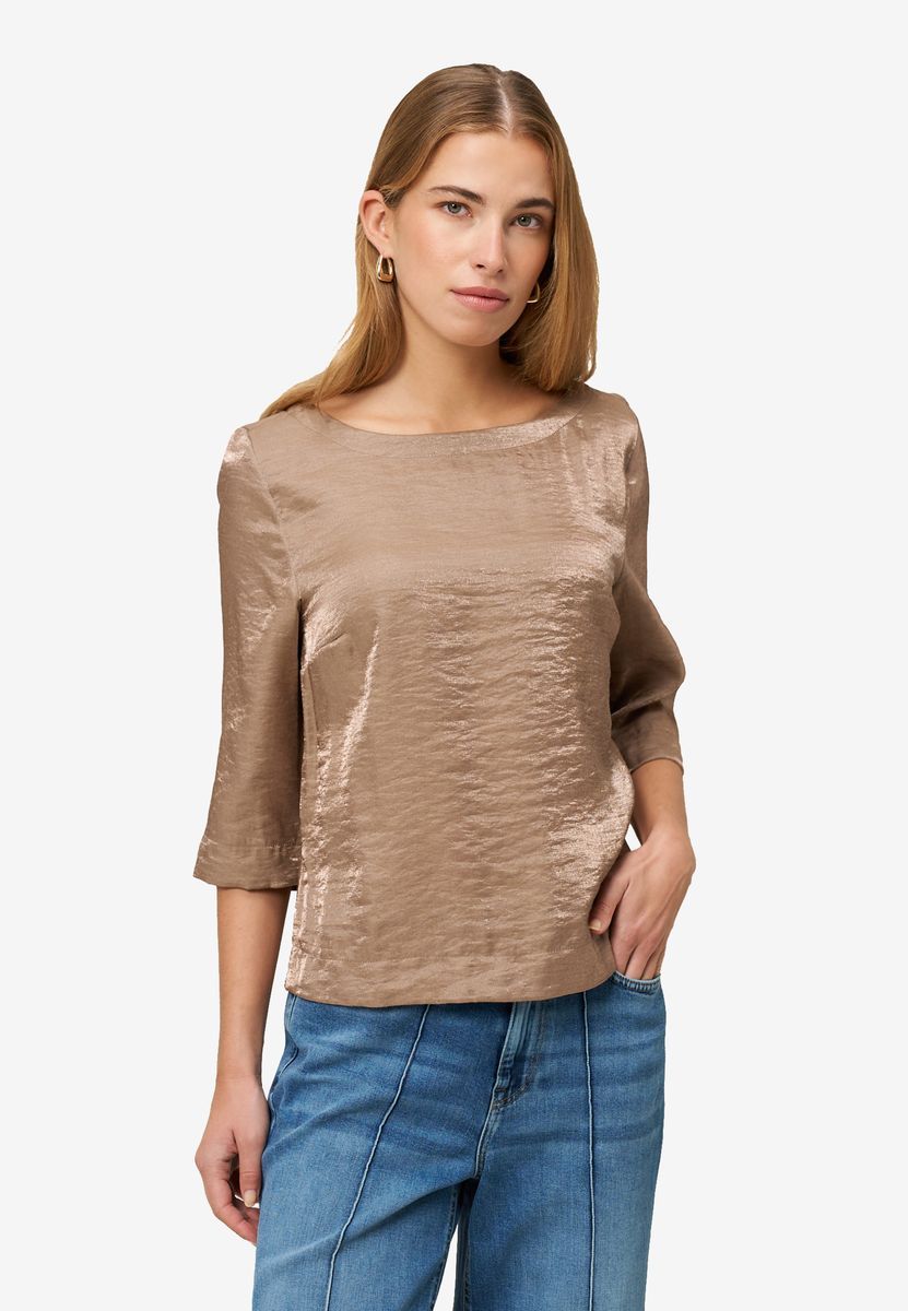 Elegante Bronze Bluse mit Knittereffekt