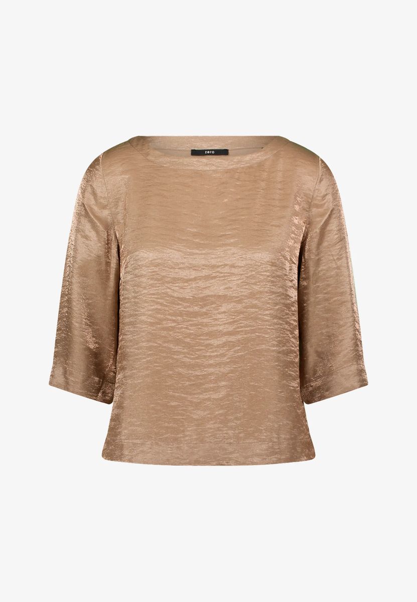 Elegante Bronze Bluse mit Knittereffekt