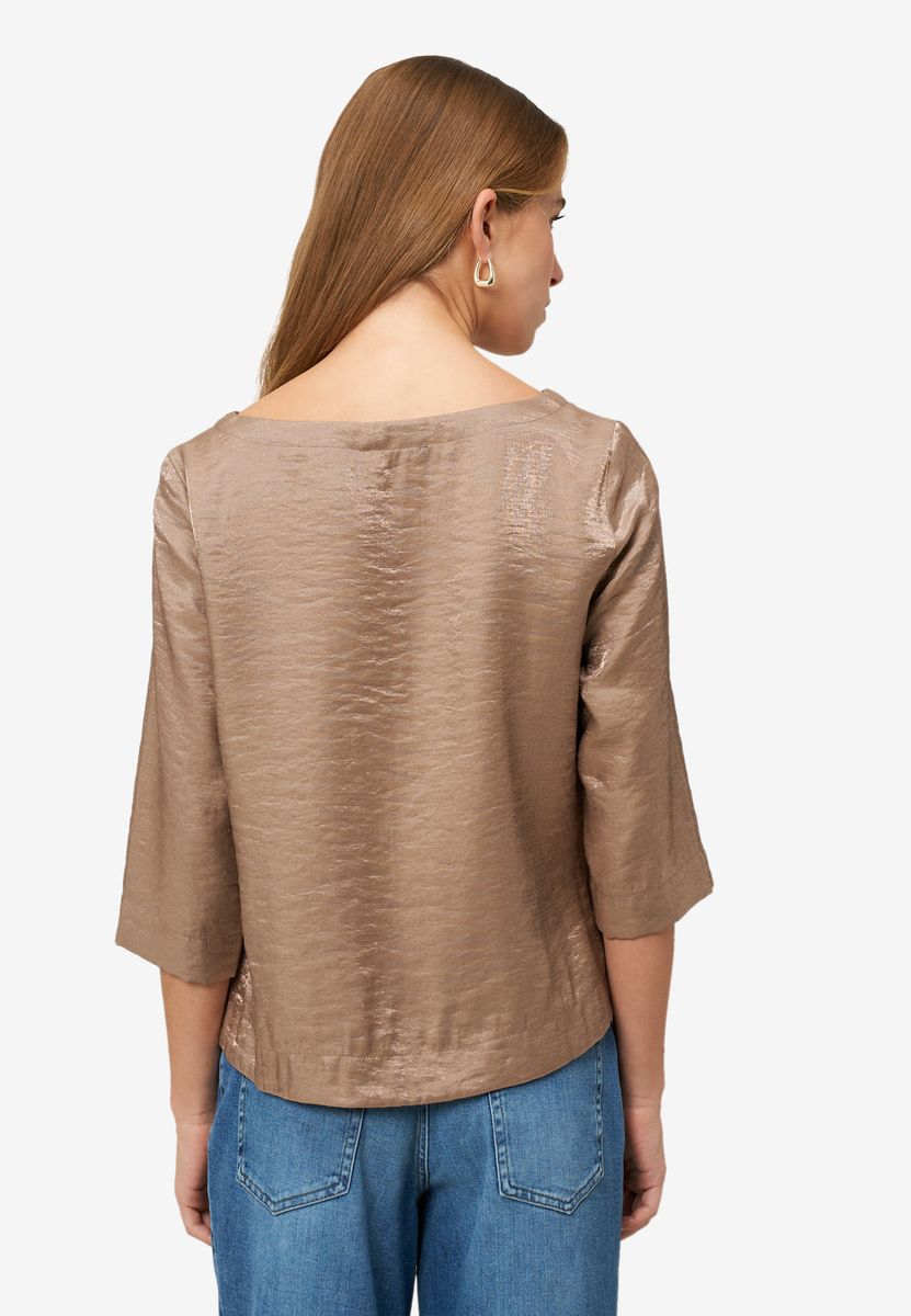 Elegante Bronze Bluse mit Knittereffekt