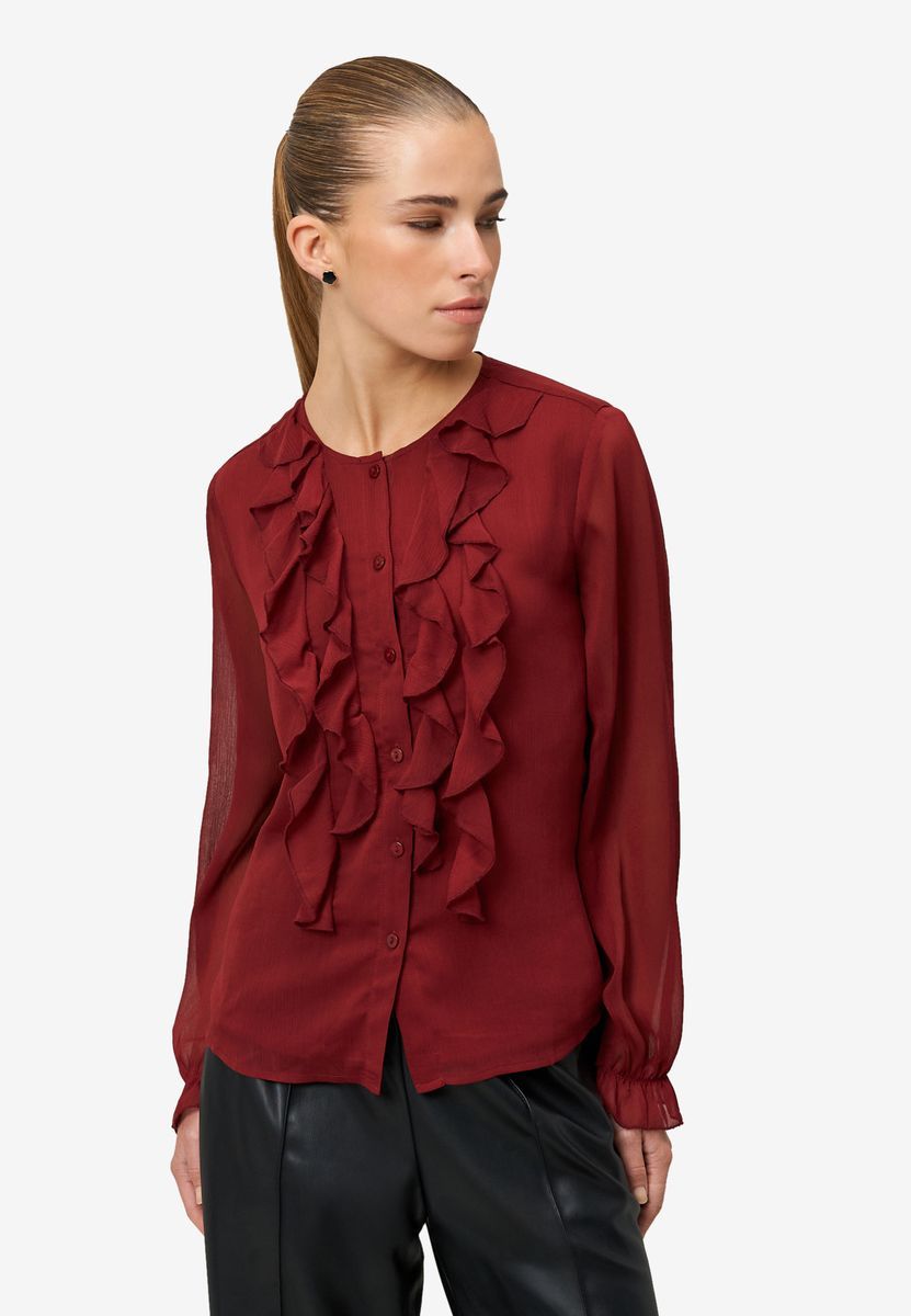 Chiffonbluse mit Volants