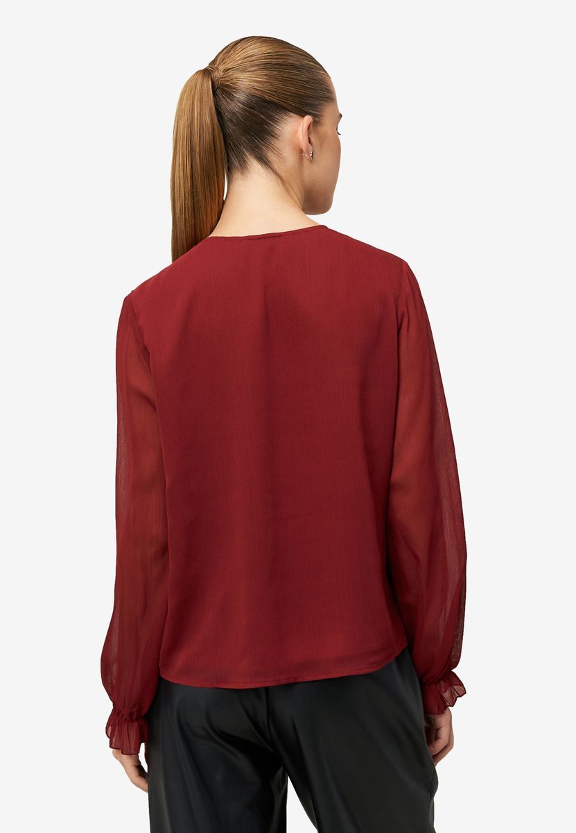 Chiffonbluse mit Volants