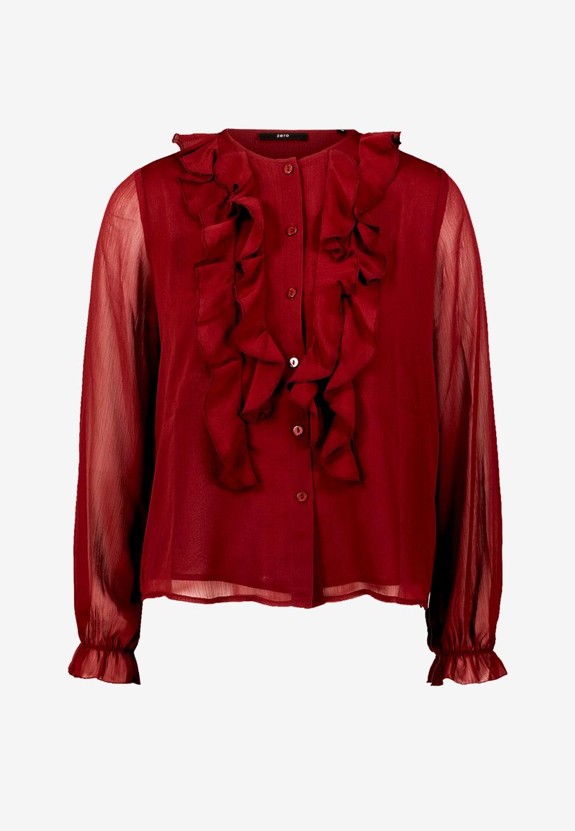 Chiffonbluse mit Volants