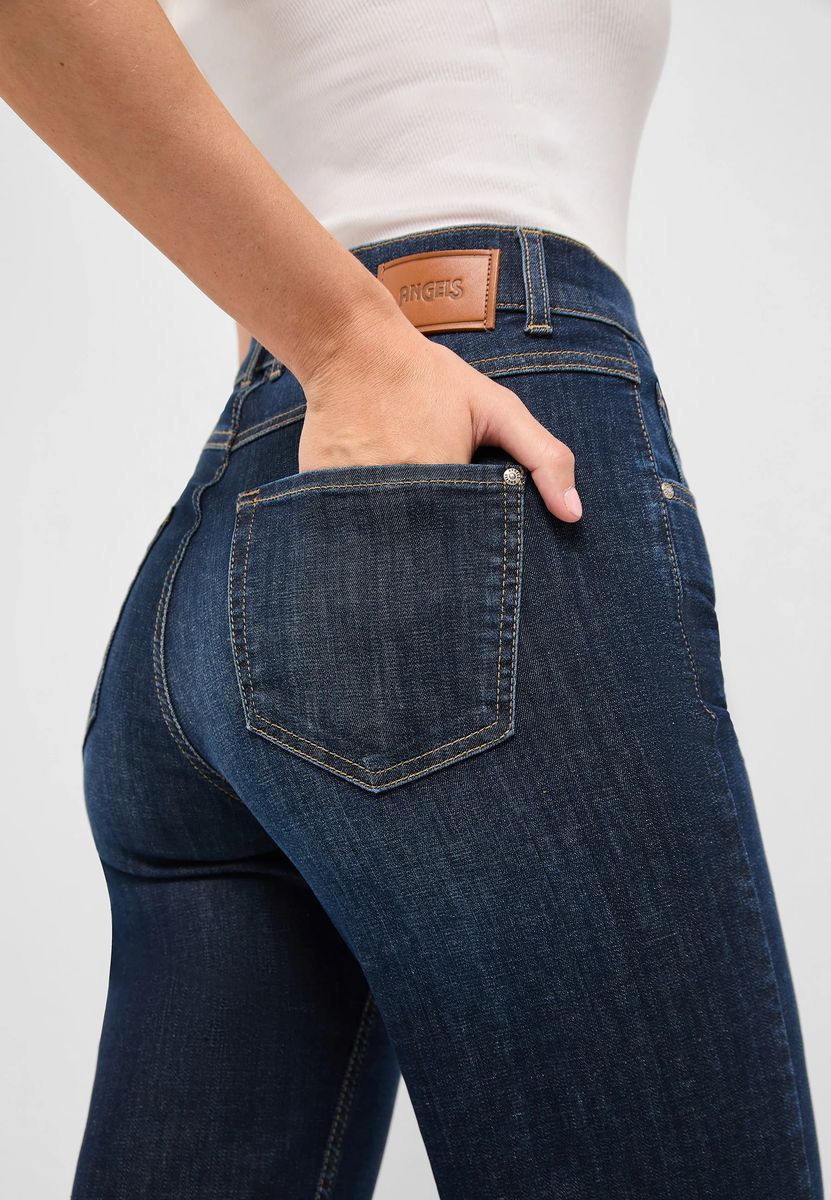 ANGELS Lara Jeans, Bootcut-Fit, 5-Pocket-Style, für Damen, blau, 40/30