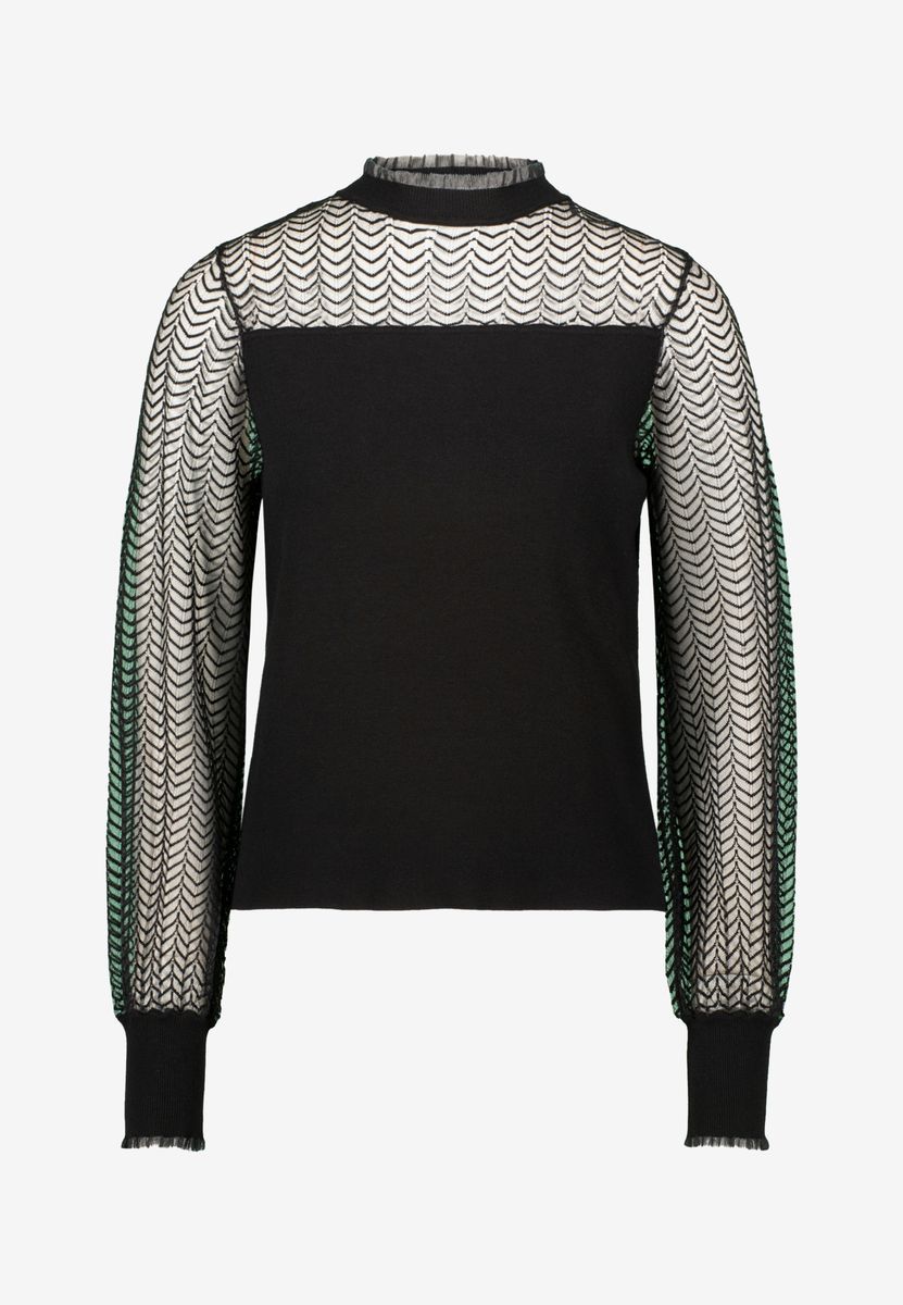 Pullover mit transparenten Ärmeln