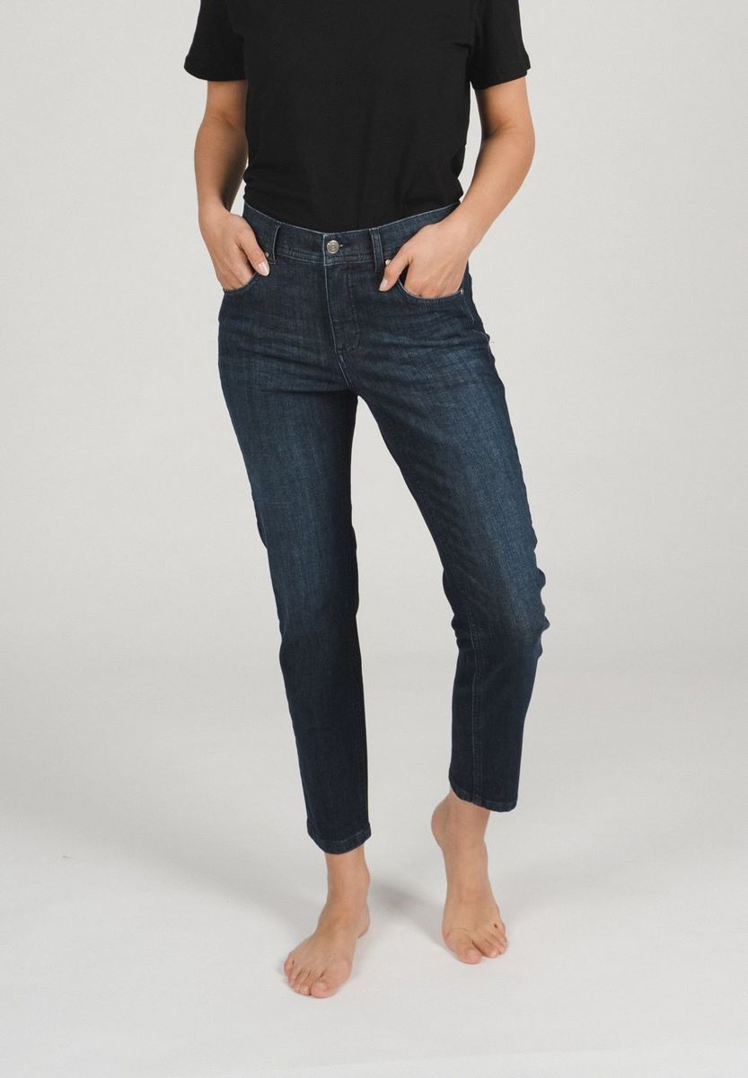 Slim Fit Cropped Jeans aus Denim