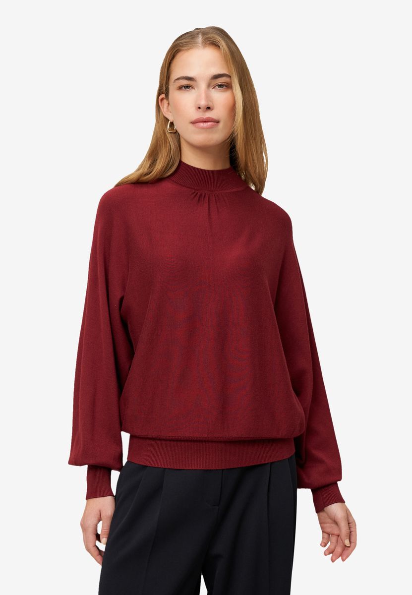 Feinstrickpullover mit Stehkragen