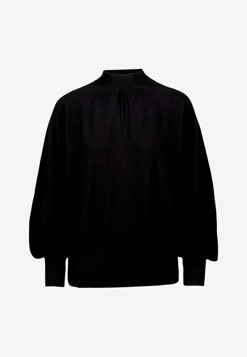 Feinstrickpullover mit Stehkragen