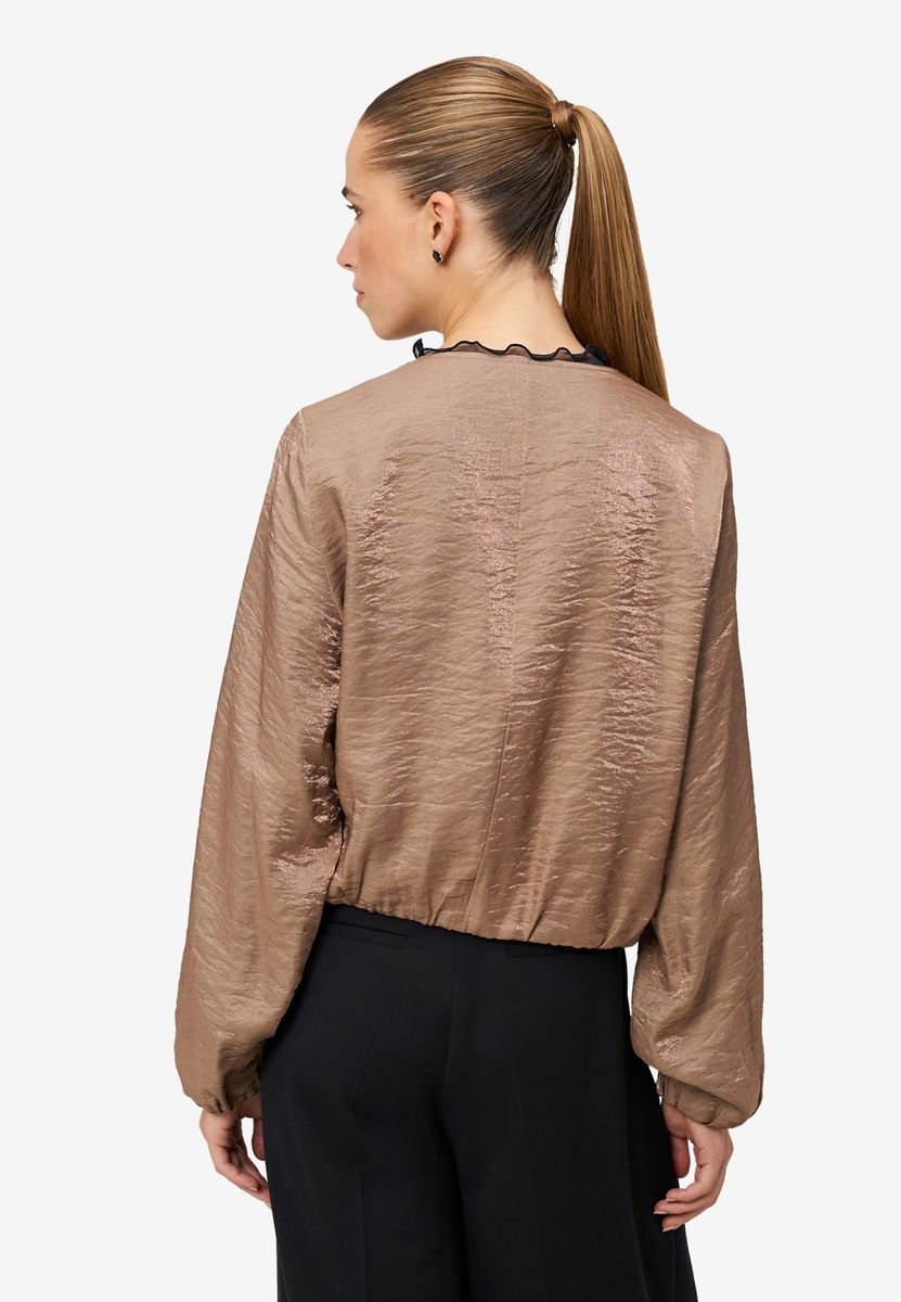 Bomberjacke mit Reißverschluss und Knittereffekt