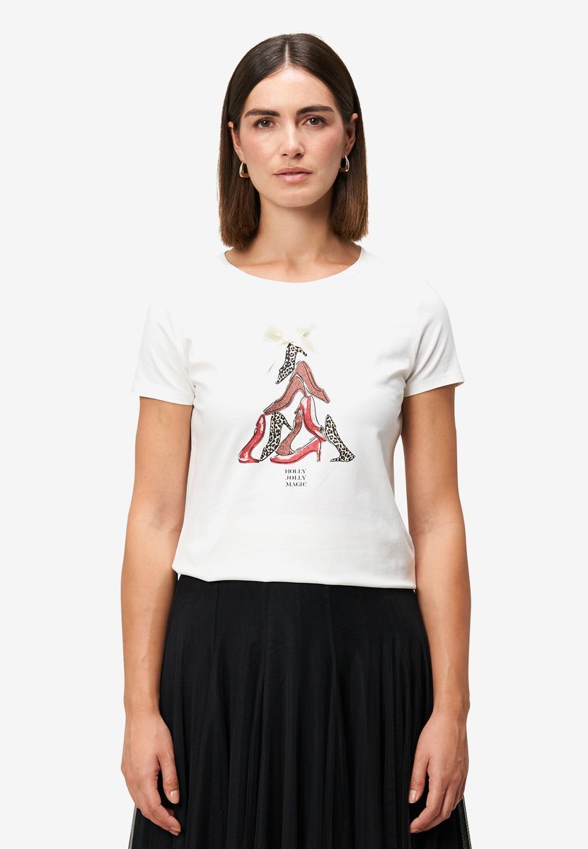 Shirt mit Aufdruck und Schleife