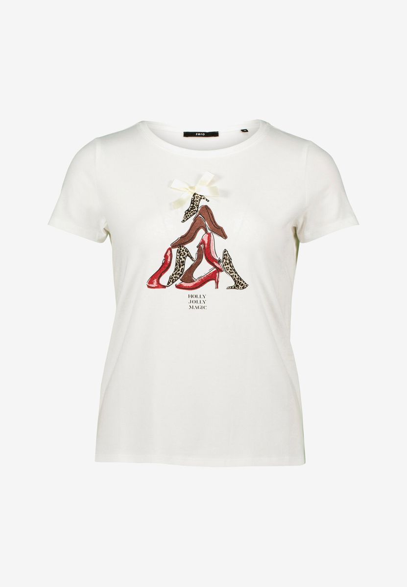 Shirt mit Aufdruck und Schleife