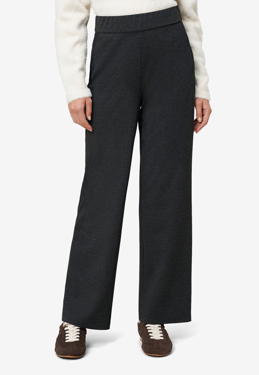 Minimalistische Jerseyhose mit weitem Bein