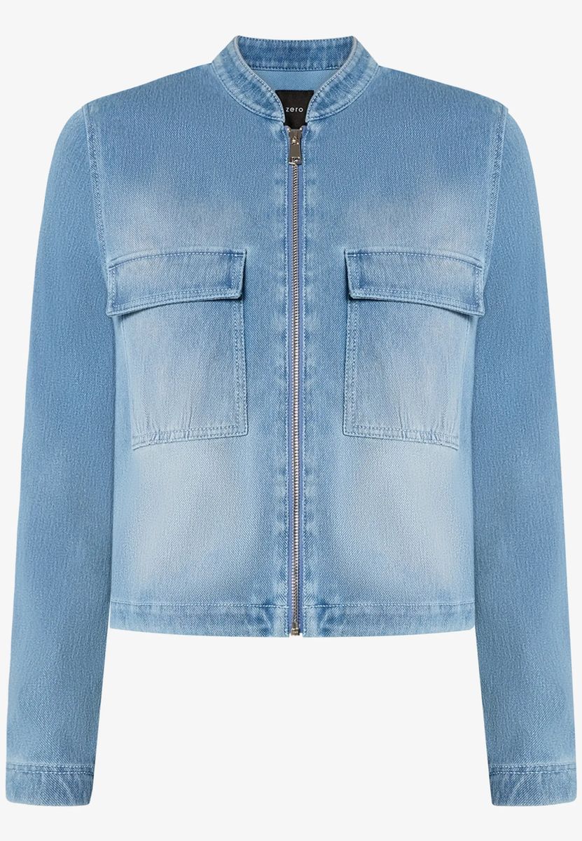 Jeansjacke mit Reißverschluss