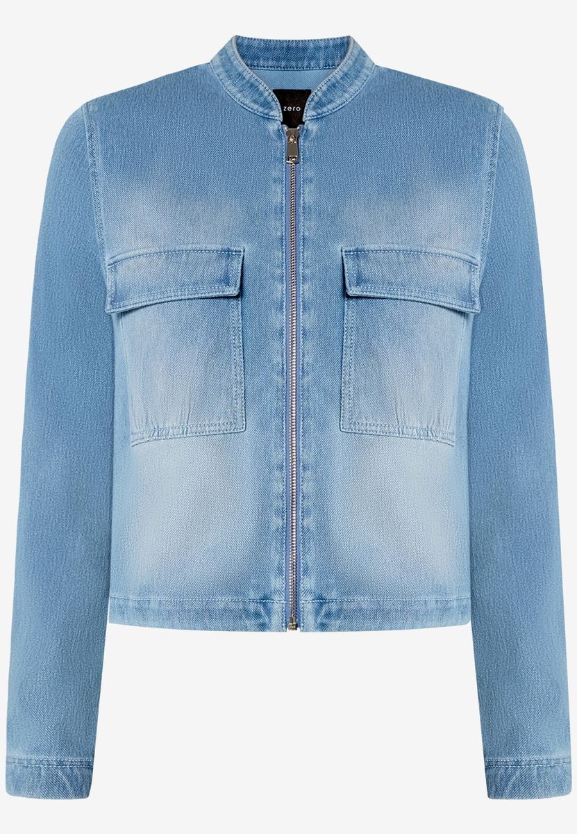 Jeansjacke mit Reißverschluss