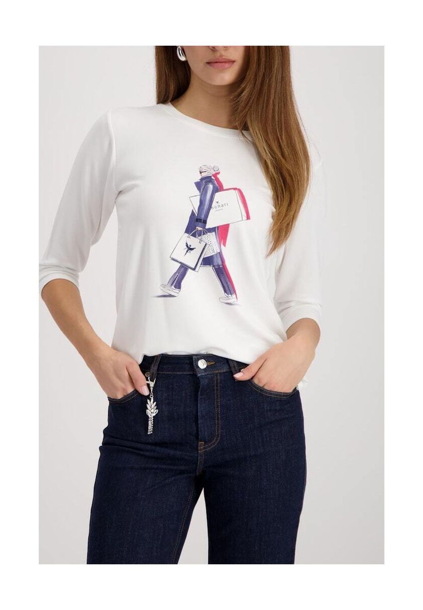 T-Shirt mit Grafikdruck und Dreiviertelärmeln