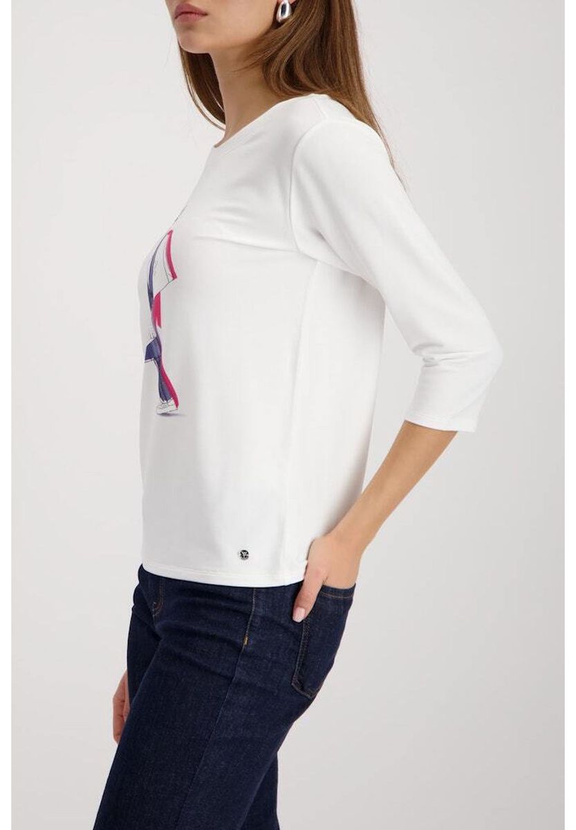 T-Shirt mit Grafikdruck und Dreiviertelärmeln