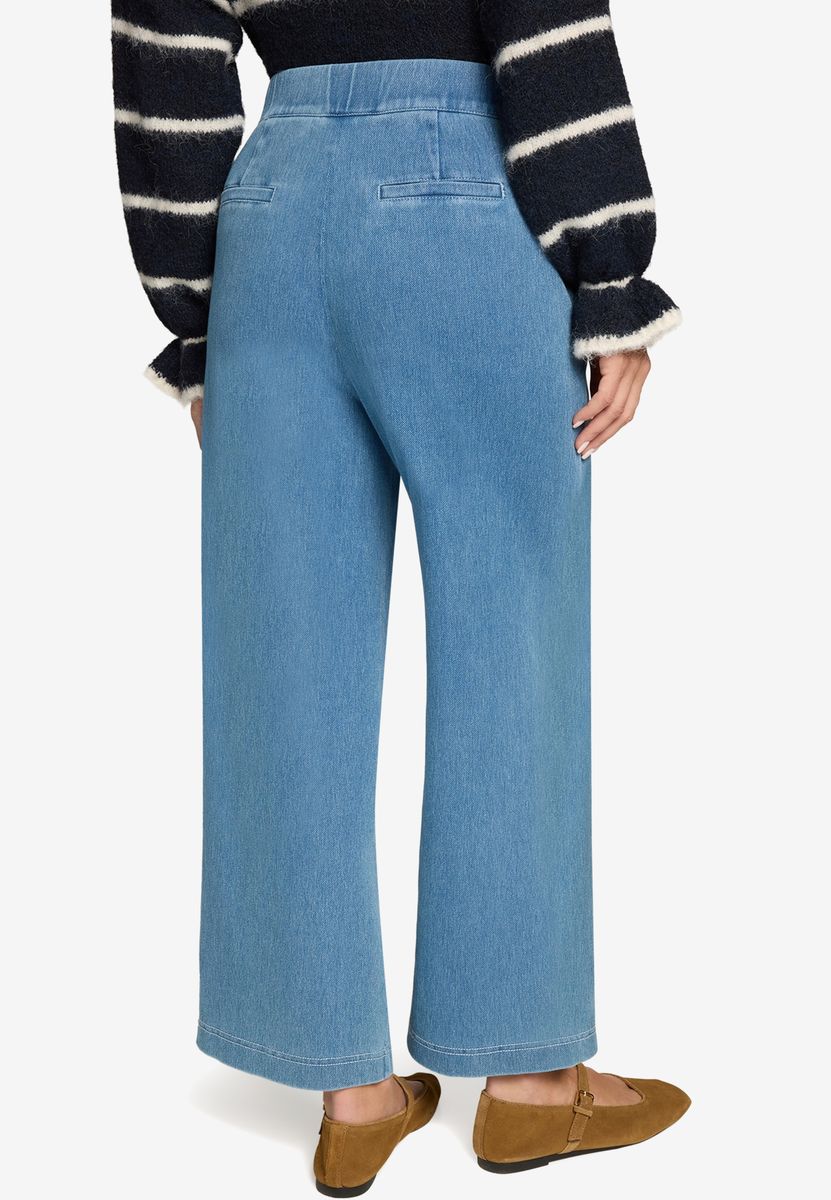 Weite Denim-Optik Schlupfhose
