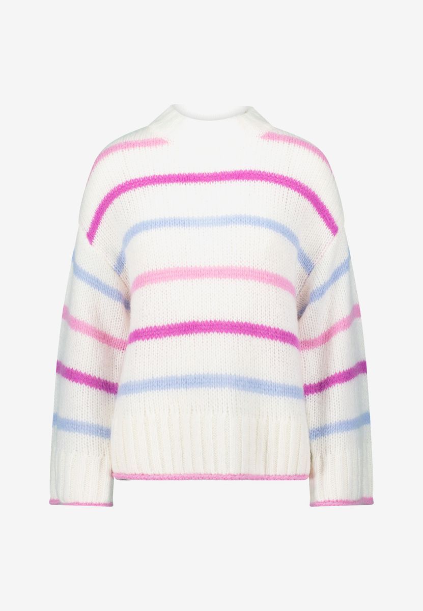 Grobstrickpullover mit Streifen