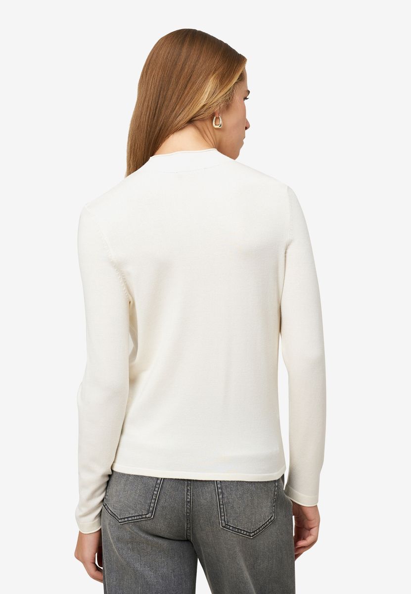 Eleganter Feinstrickpullover mit Stehkragen