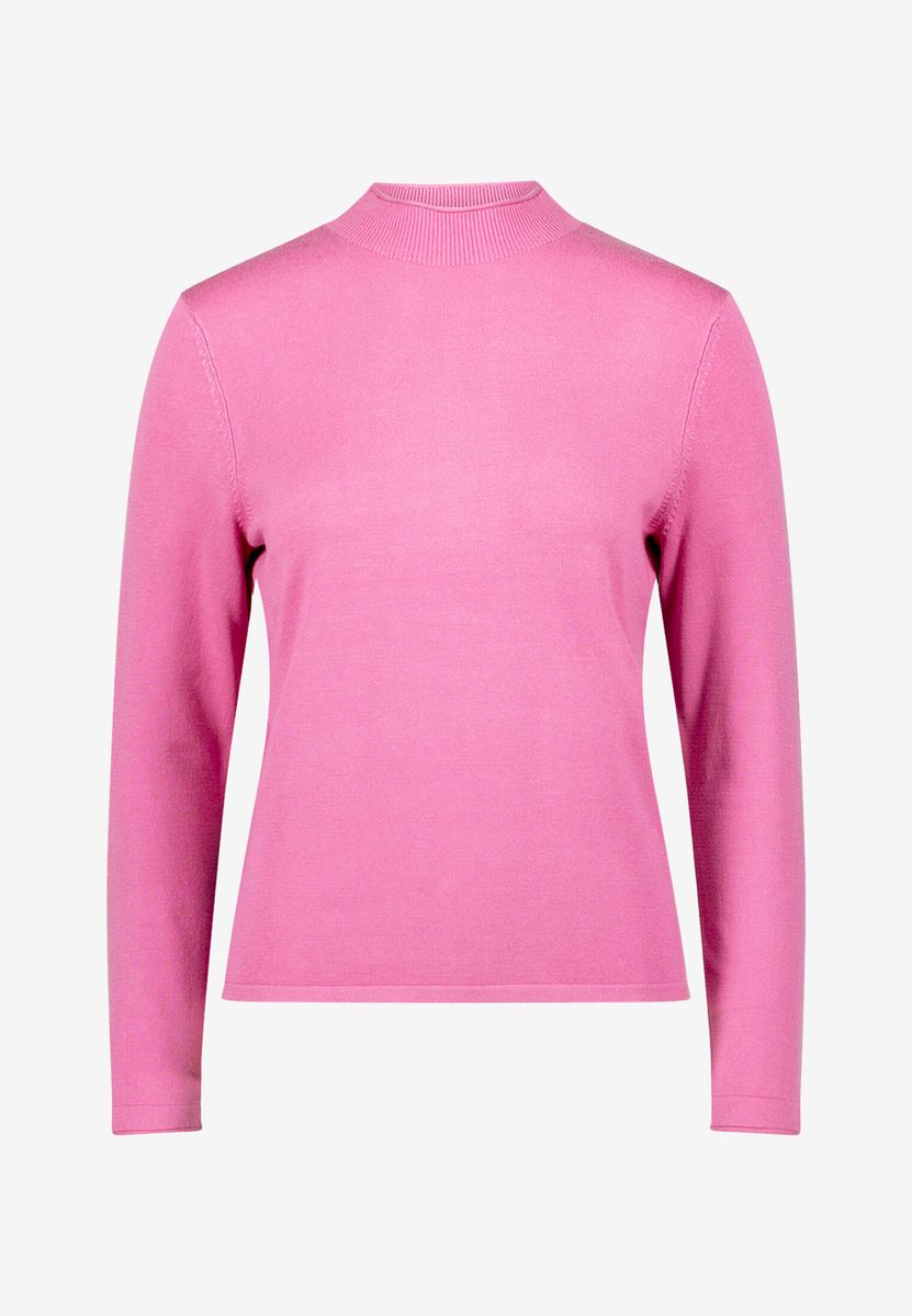 Eleganter Feinstrickpullover mit Stehkragen