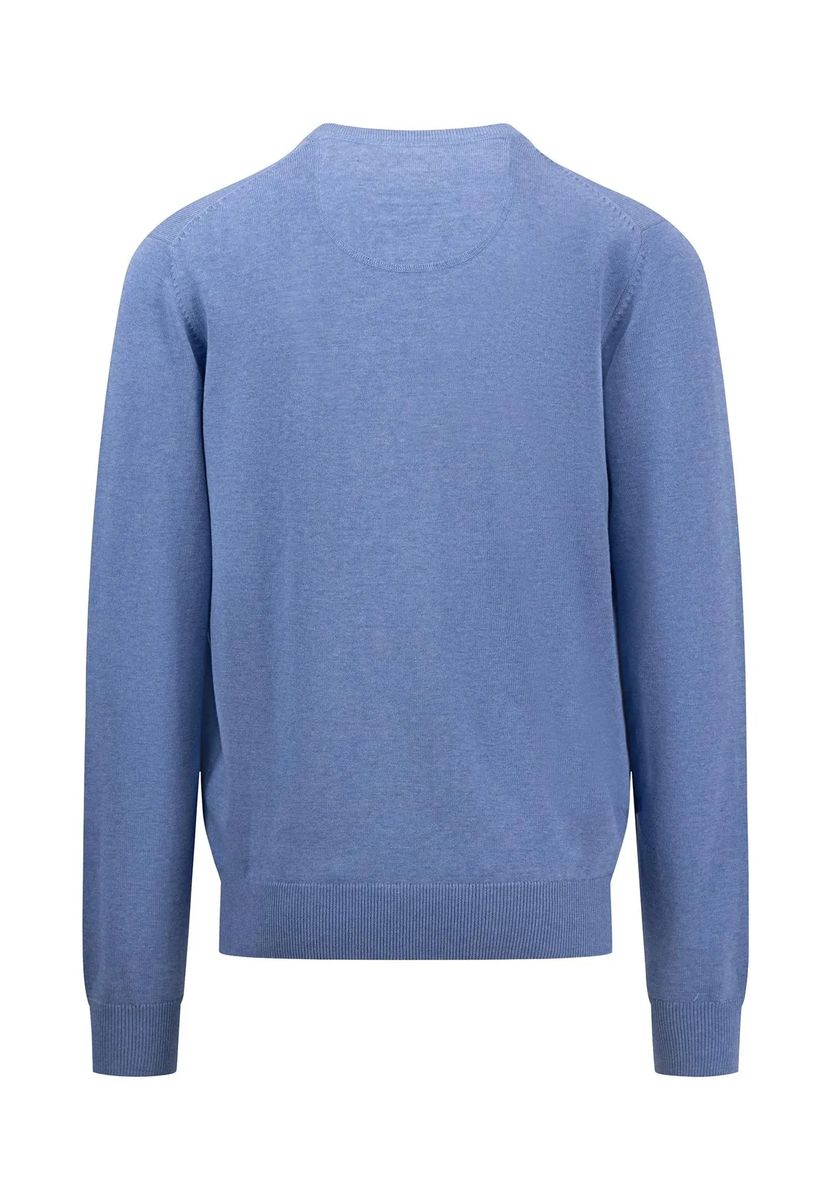 Klassischer V-Ausschnitt Baumwoll-Strickpullover