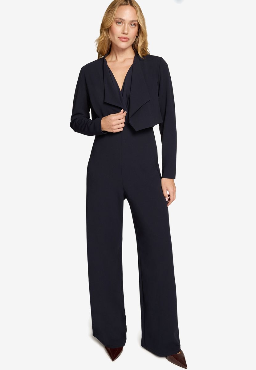 Eleganter Wickel-Jumpsuit mit weitem Bein