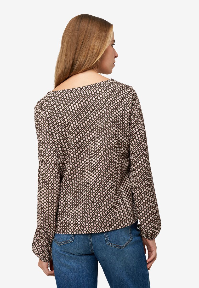Bluse mit grafischem Print