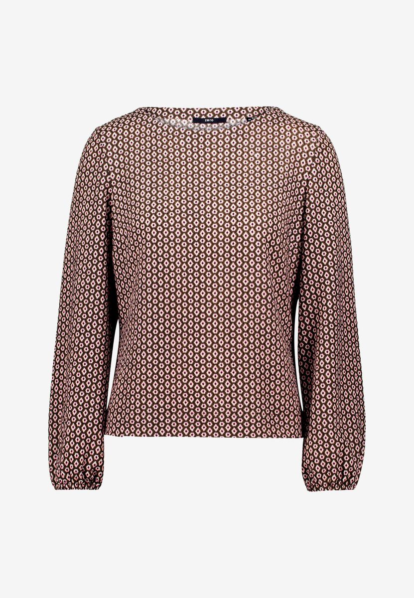 Bluse mit geometrischem Rautenprint