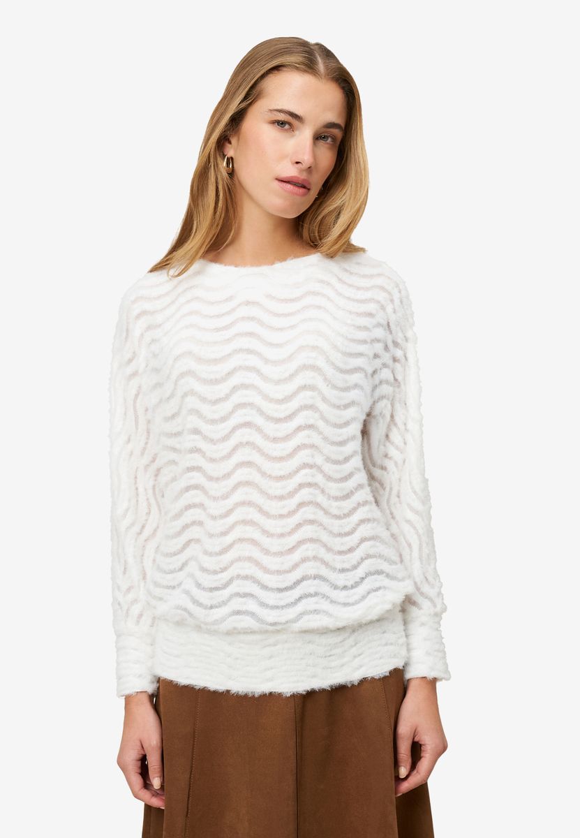 Sweatshirt mit strukturiertem Wellenmuster