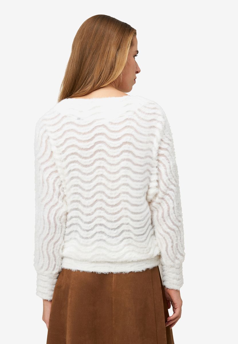 Sweatshirt mit strukturiertem Wellenmuster