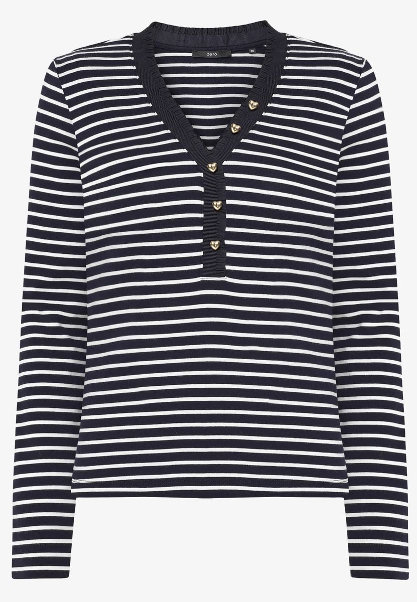 Ringelshirt mit Knopfleiste