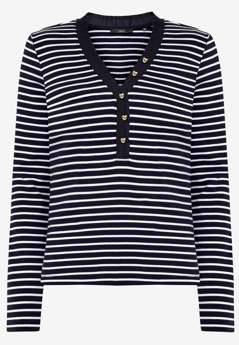Ringelshirt mit Knopfleiste
