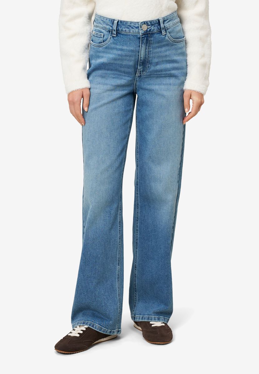 High-Waist Jeans mit weitem Bein