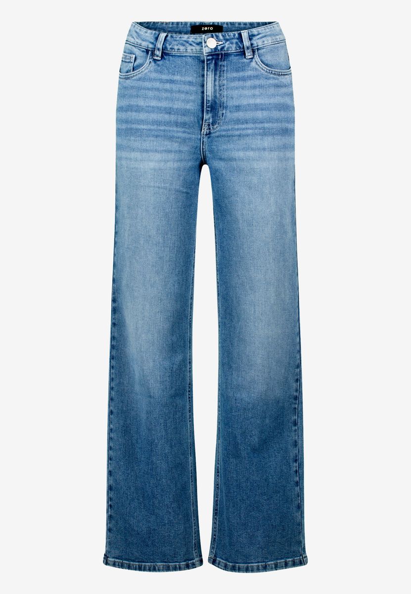 High-Waist Jeans mit weitem Bein