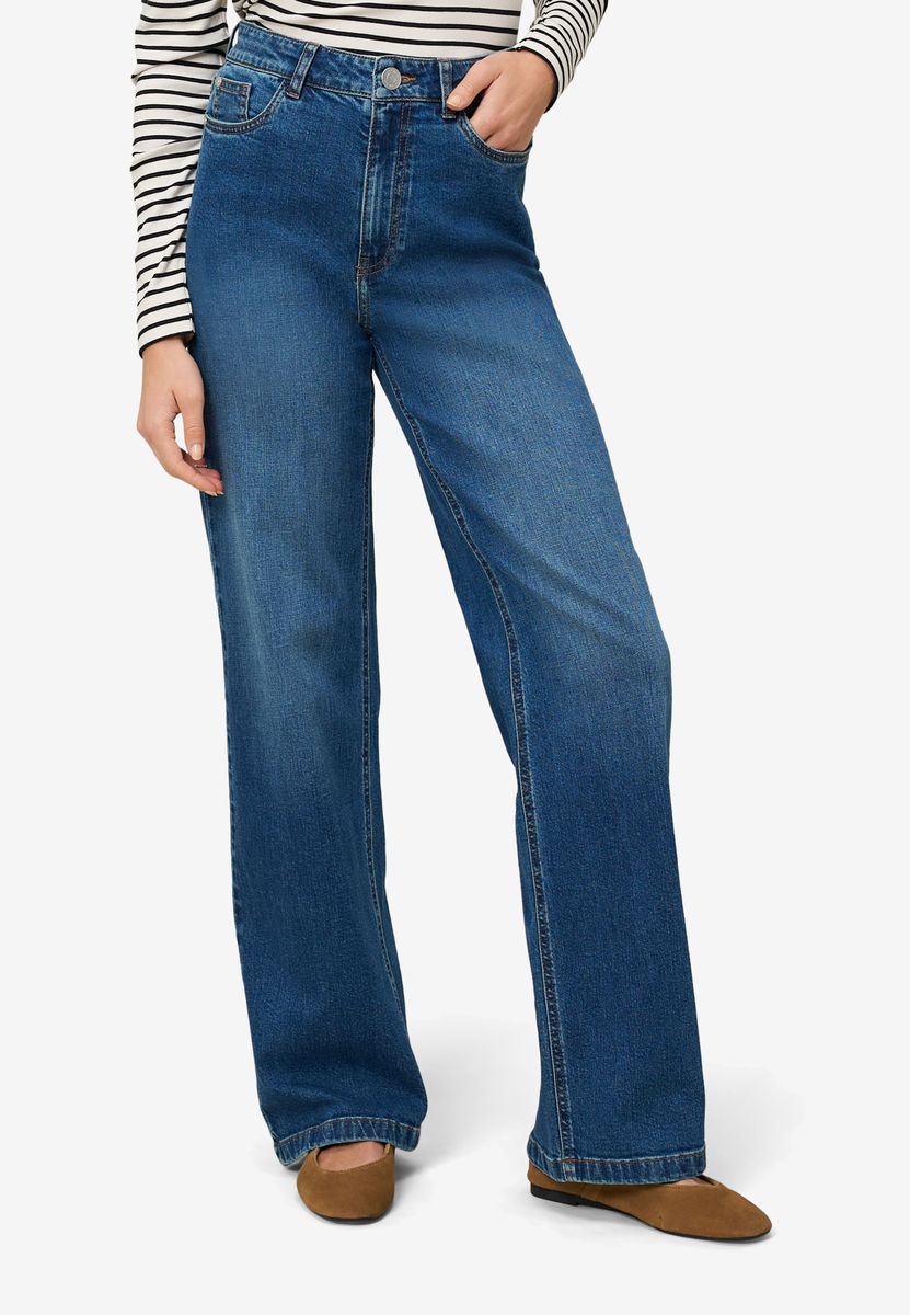 High-Waist Jeans mit weitem Bein