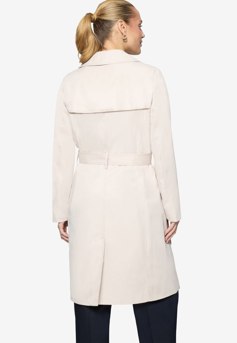 Zeitloser zweireihiger Trenchcoat mit Gürtel