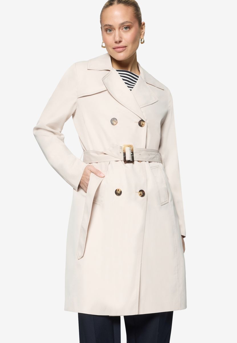 Zeitloser zweireihiger Trenchcoat mit Gürtel