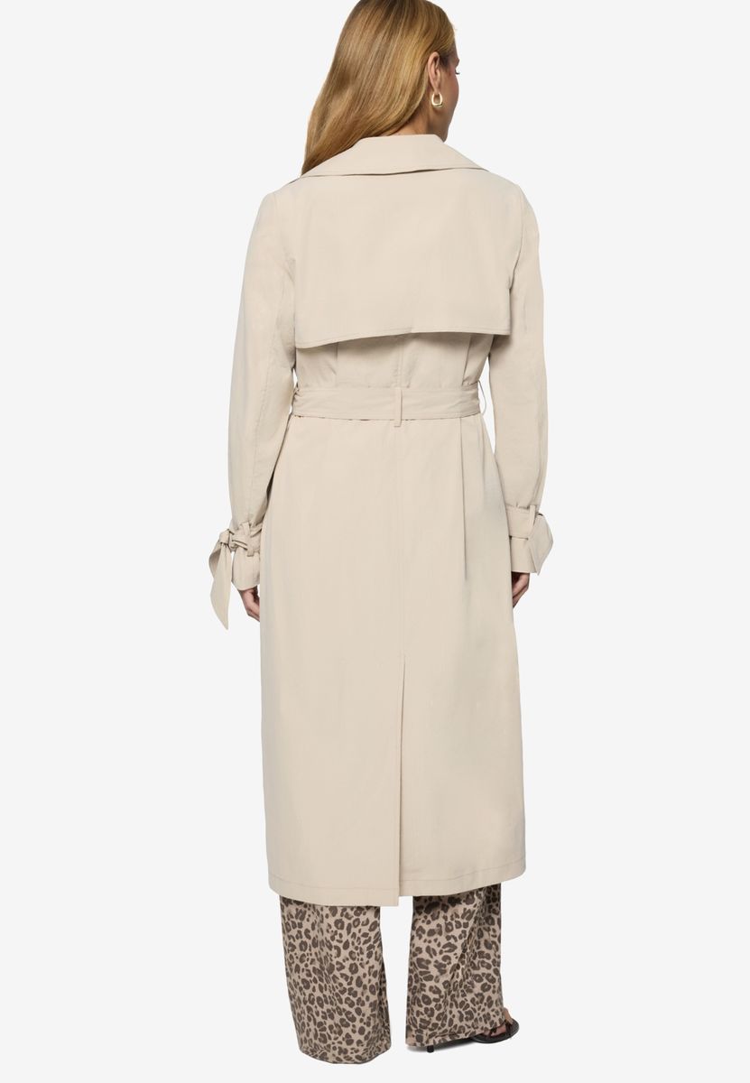 Klassischer Trenchcoat mit Ärmelgürtel