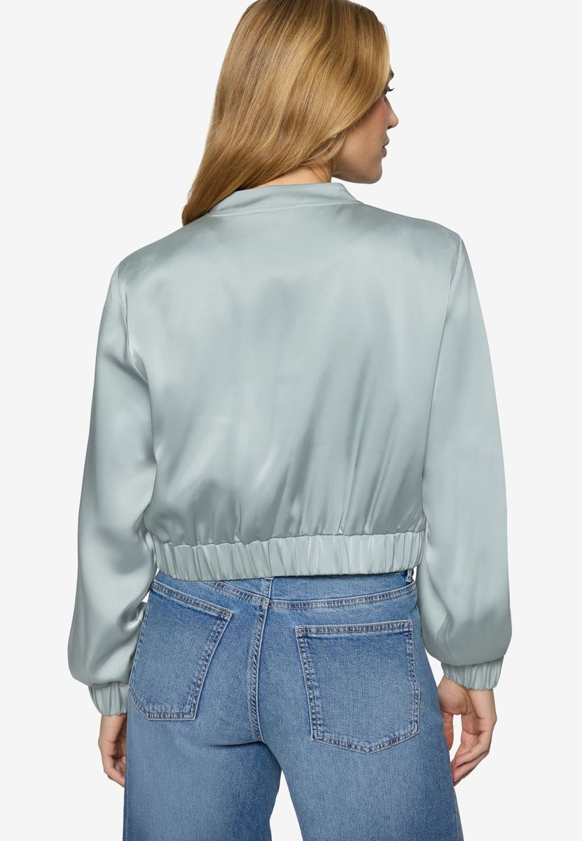 Satin-Jacke  mit Reißverschluss