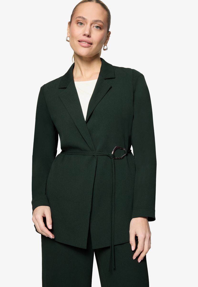 Longblazer  strukturiert mit Bindedetail