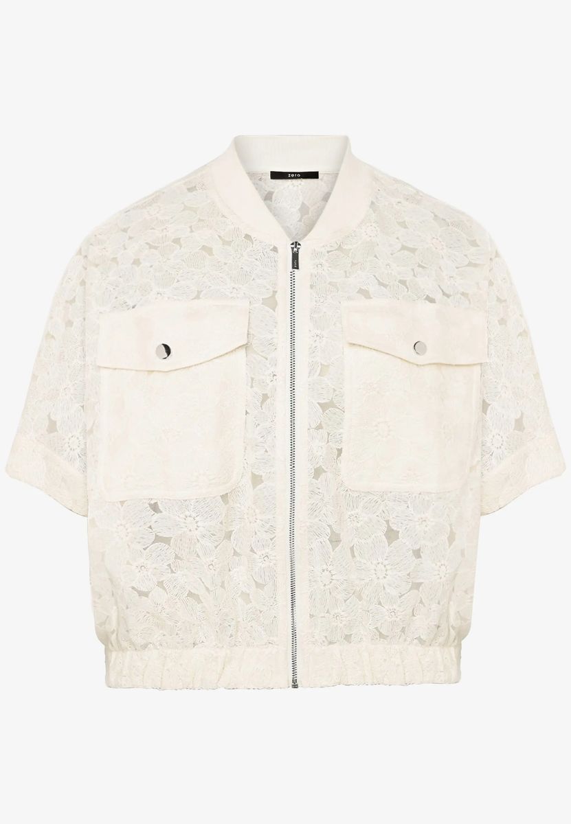Spitzenjacke  kurzarm mit Taschen