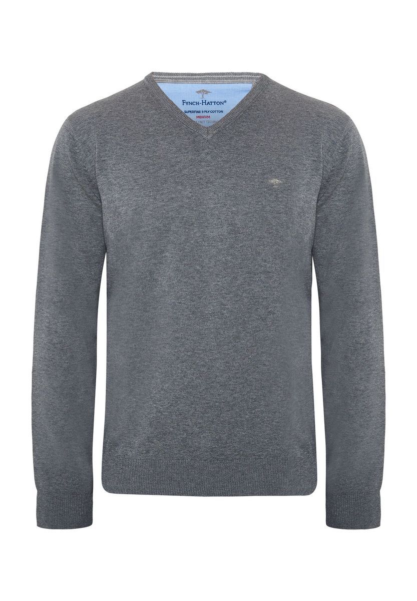 Herren Strickpullover mit V-Ausschnitt aus Baumwolle