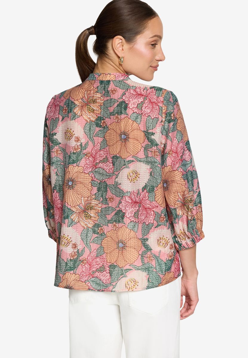 Schlupfbluse mit Blumenmuster