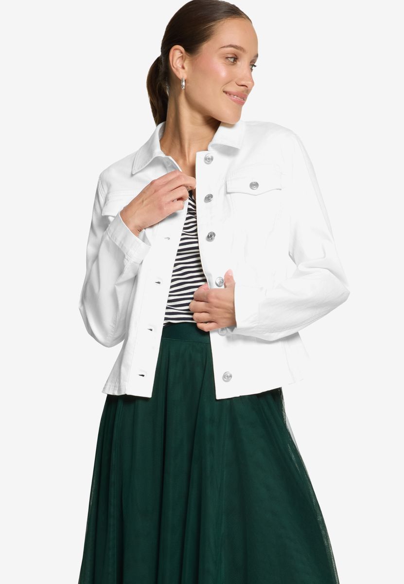 Taillierte Jeansjacke mit Knöpfen