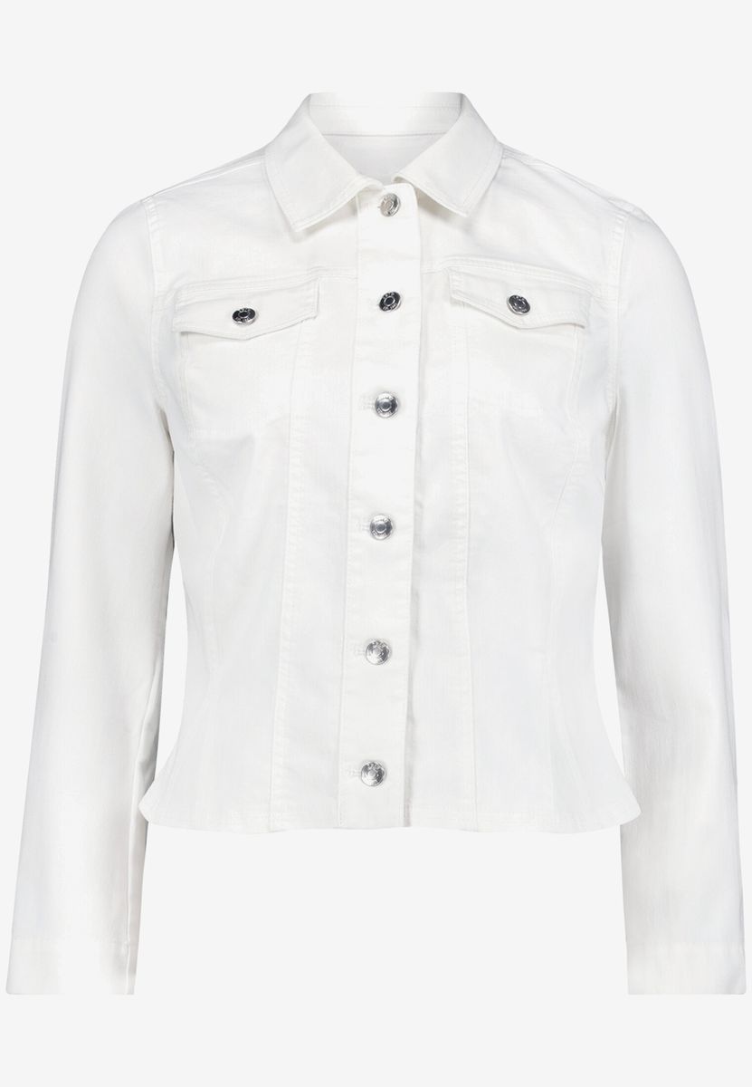 Taillierte Jeansjacke mit Knöpfen